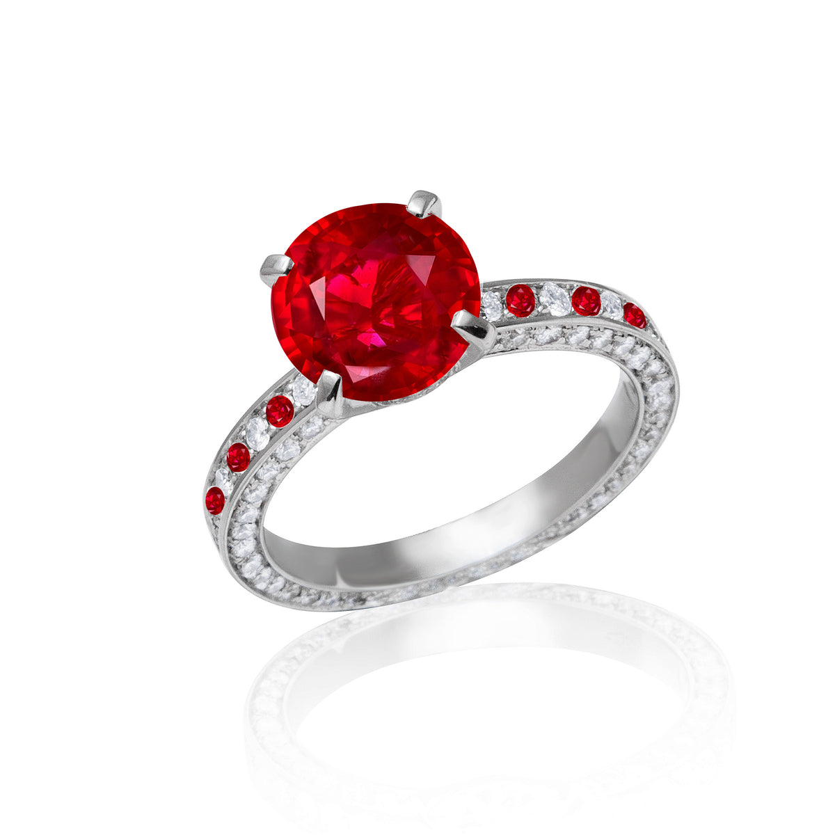 New 2026 100 custom made unique affordable ruby diamond accents engagement rings