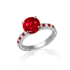 New 2026 100 custom made unique affordable ruby diamond accents engagement rings