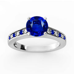 New 2026 101 custom made unique affordable blue sapphire diamond accents engagement rings