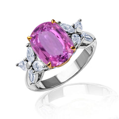 New 2026 102 custom made unique affordable pink sapphire diamond accents engagement rings