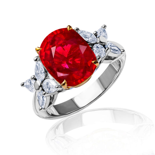 New 2026 102 custom made unique affordable ruby diamond accents engagement rings