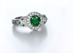 New 2026 103 custom made unique affordable emerald diamond accents engagement rings