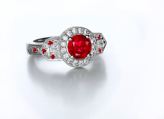 New 2026 103 custom made unique affordable ruby diamond accents engagement rings