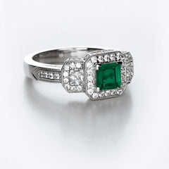 New 2026 105 custom made unique affordable emerald diamond accents engagement rings