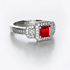 New 2026 105 custom made unique affordable ruby diamond accents engagement rings