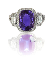 New 2026 107 custom made unique affordable purple sapphire diamond accents engagement rings