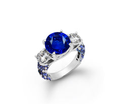 New 2026 108 custom made unique affordable blue sapphire diamond accents engagement rings