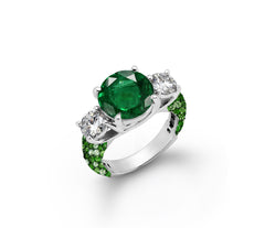 New 2026 108 custom made unique affordable emerald diamond accents engagement rings