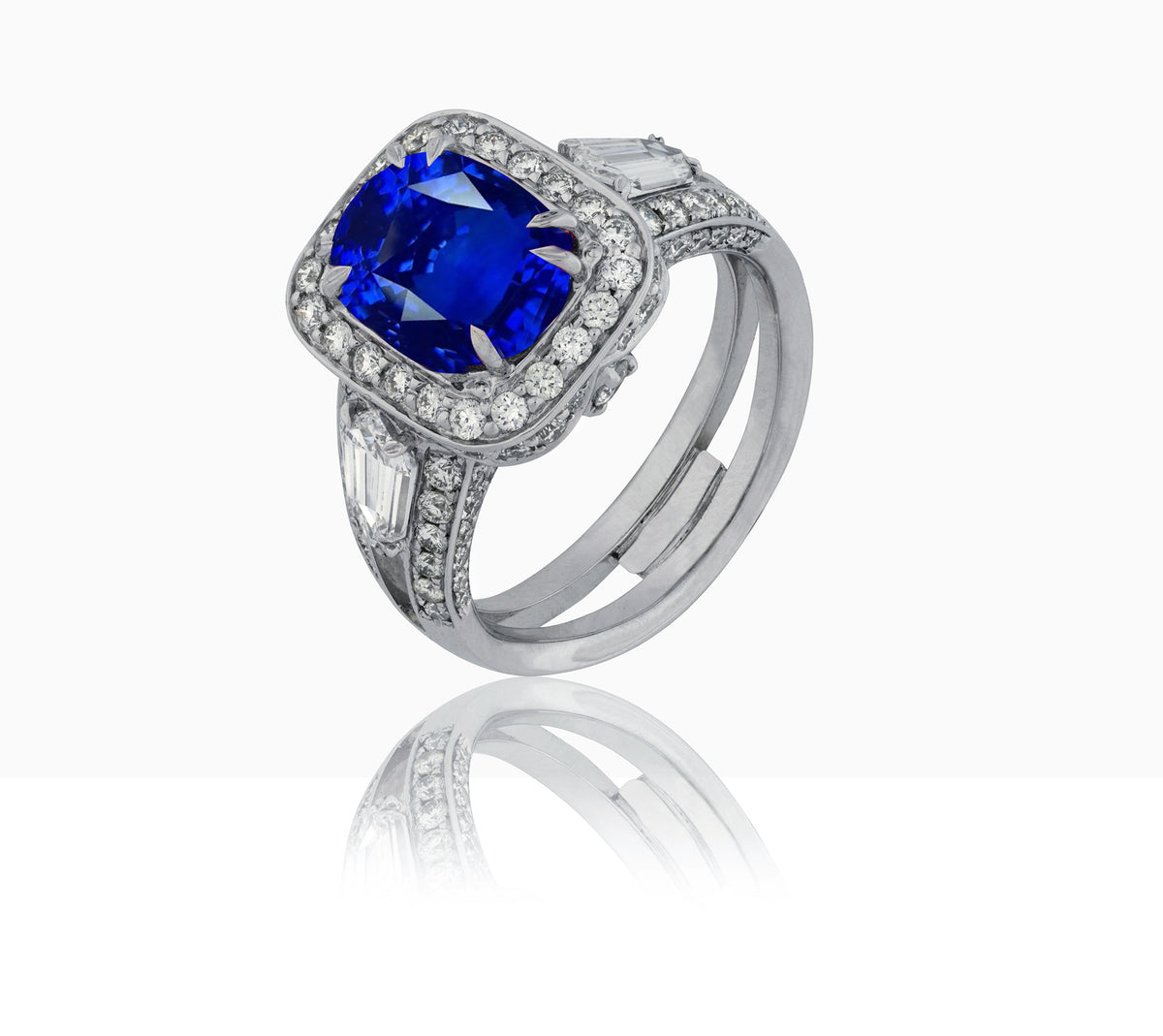 New 2026 109 custom made unique affordable blue sapphire diamond accents engagement rings