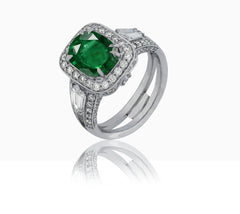 New 2026 109 custom made unique affordable emerald diamond accents engagement rings