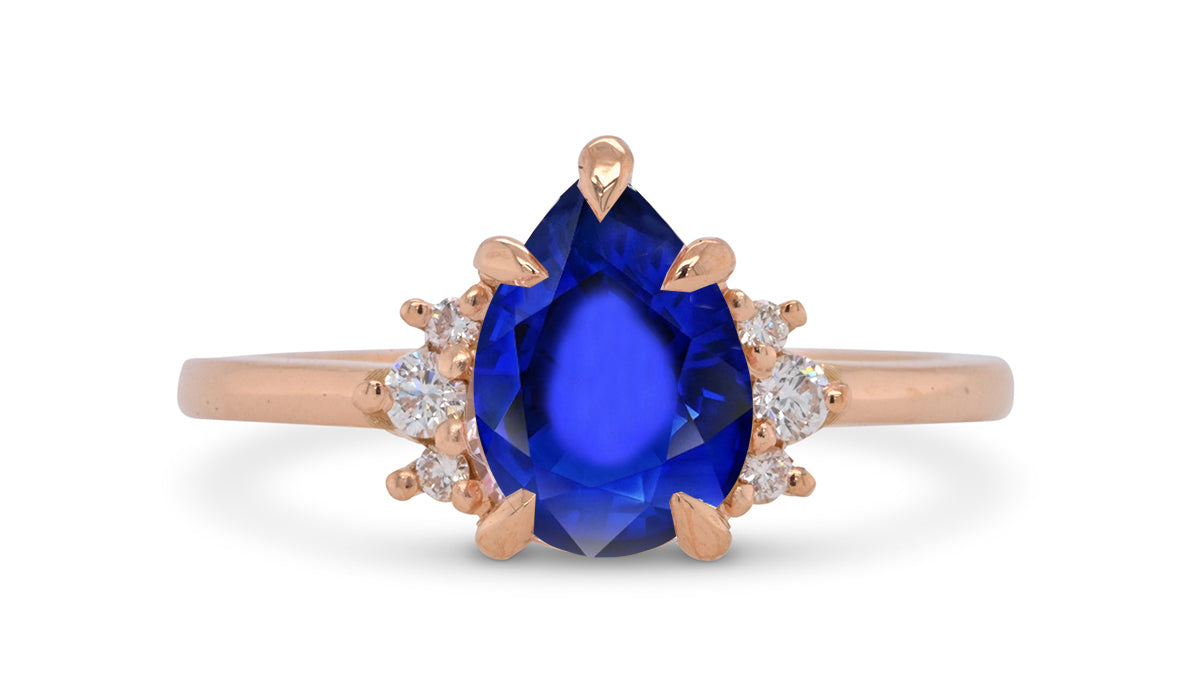 New 2026 110 custom made unique affordable blue sapphire diamond accents engagement rings