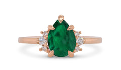 New 2026 110 custom made unique affordable emerald diamond accents engagement rings