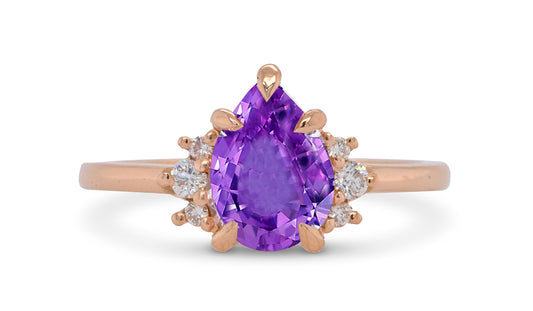 New 2026 110 custom made unique affordable purple sapphire diamond accents engagement rings