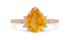 New 2026 110 custom made unique affordable yellow sapphire diamond accents engagement rings