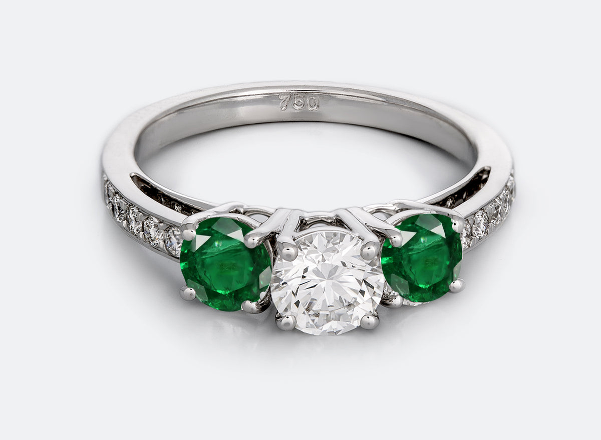 New 2026 113 custom made unique affordable emerald diamond accents engagement rings