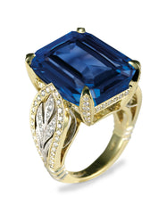 New 2026 115 custom made unique affordable blue sapphire diamond accents engagement rings