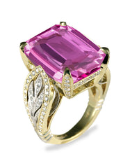 New 2026 115 custom made unique affordable pink sapphire diamond accents engagement rings