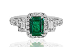 New 2026 116 custom made unique affordable emerald diamond accents engagement rings