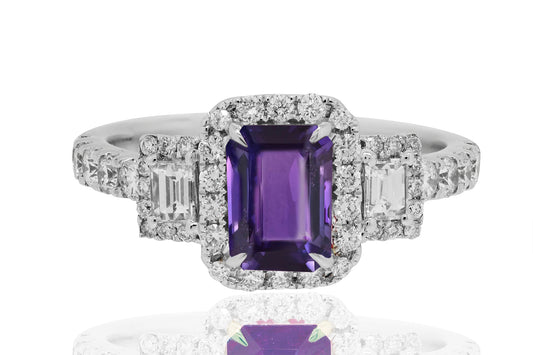 New 2026 116 custom made unique affordable purple sapphire diamond accents engagement rings