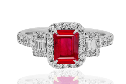 New 2026 116 custom made unique affordable ruby diamond accents engagement rings