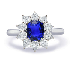 New 2026 13 custom made unique affordable blue sapphire diamond accents engagement rings