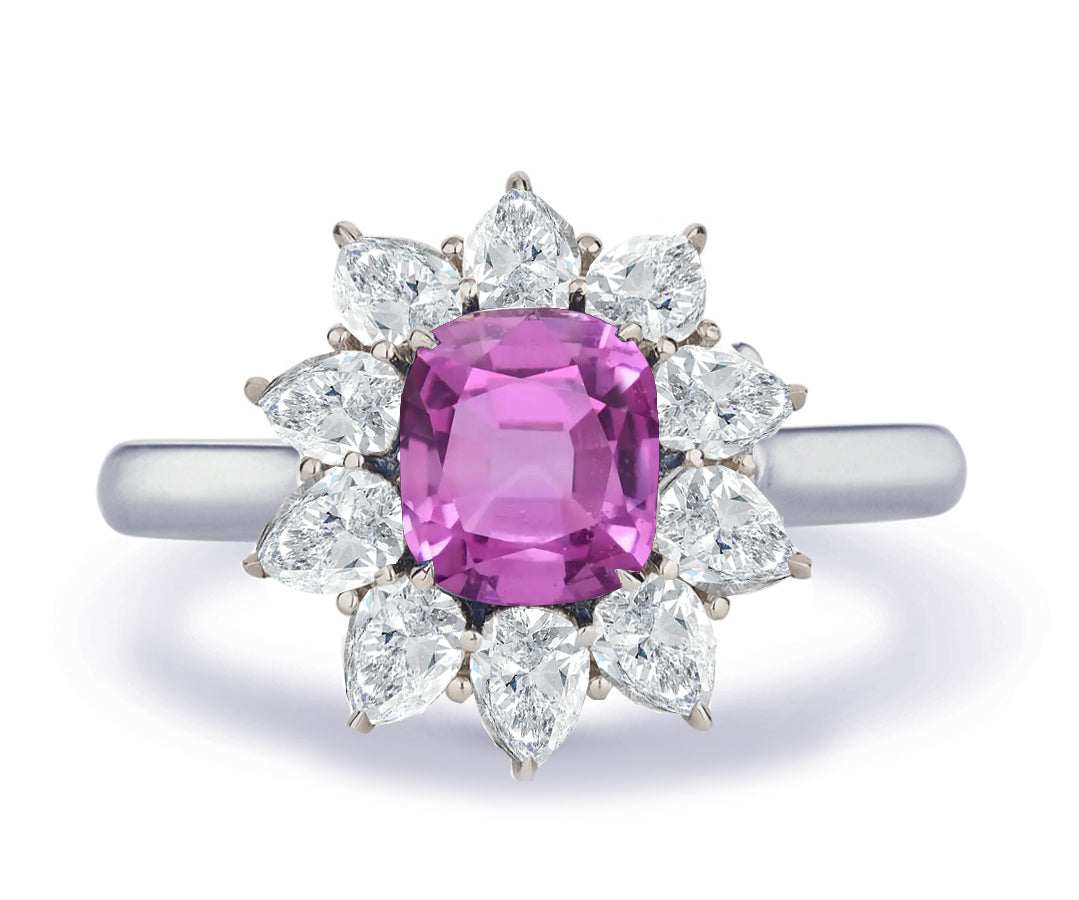 New 2026 13 custom made unique affordable pink sapphire diamond accents engagement rings