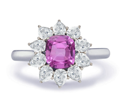 New 2026 13 custom made unique affordable pink sapphire diamond accents engagement rings