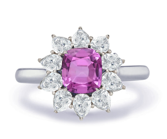 New 2026 13 custom made unique affordable pink sapphire diamond accents engagement rings