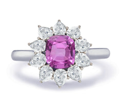 New 2026 13 custom made unique affordable pink sapphire diamond accents engagement rings