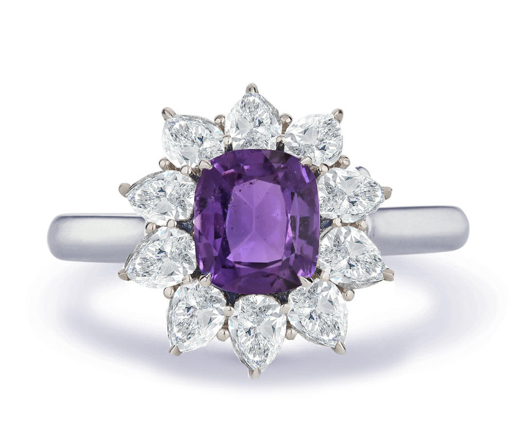 New 2026 13 custom made unique affordable purple sapphire diamond accents engagement rings