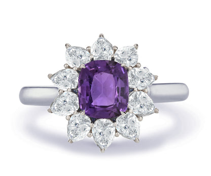 New 2026 13 custom made unique affordable purple sapphire diamond accents engagement rings