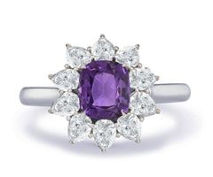 New 2026 13 custom made unique affordable purple sapphire diamond accents engagement rings