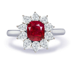 New 2026 13 custom made unique affordable ruby diamond accents engagement rings