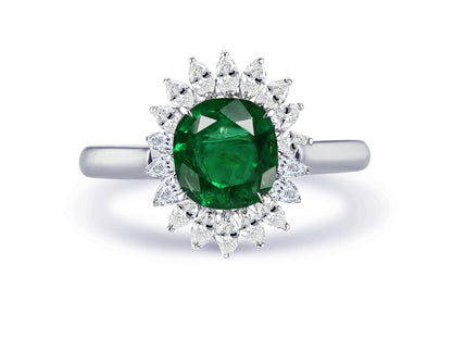 New 2026 14 custom made unique affordable emerald diamond accents engagement rings