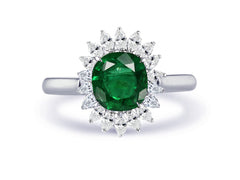 New 2026 14 custom made unique affordable emerald diamond accents engagement rings