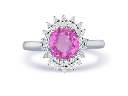 New 2026 14 custom made unique affordable pink sapphire diamond accents engagement rings