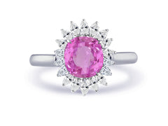 New 2026 14 custom made unique affordable pink sapphire diamond accents engagement rings