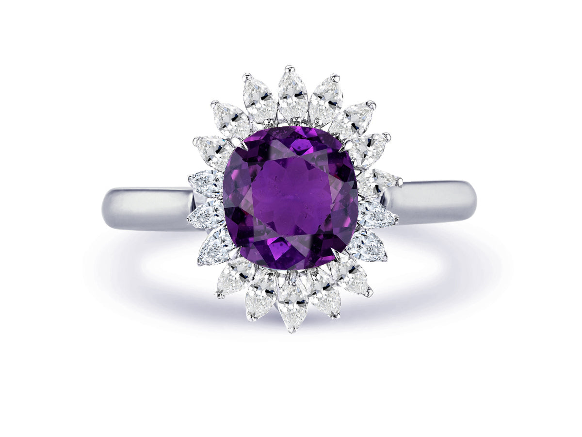 New 2026 14 custom made unique affordable purple sapphire diamond accents engagement rings