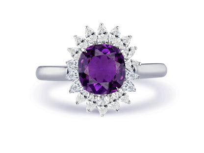 New 2026 14 custom made unique affordable purple sapphire diamond accents engagement rings