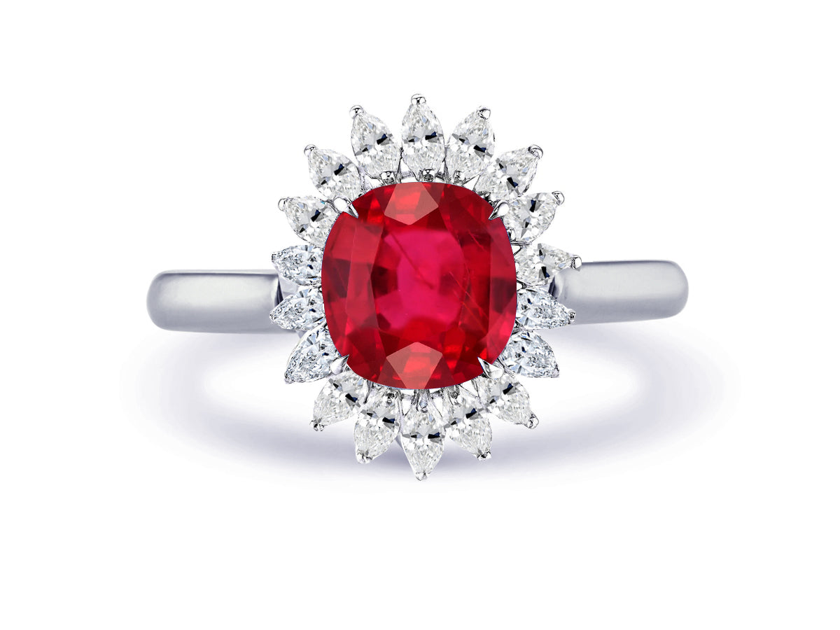 New 2026 14 custom made unique affordable ruby diamond accents engagement rings