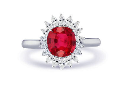 New 2026 14 custom made unique affordable ruby diamond accents engagement rings
