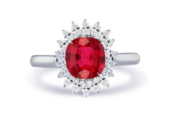 New 2026 14 custom made unique affordable ruby diamond accents engagement rings