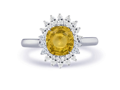 New 2026 14 custom made unique affordable yellow sapphire diamond accents engagement rings