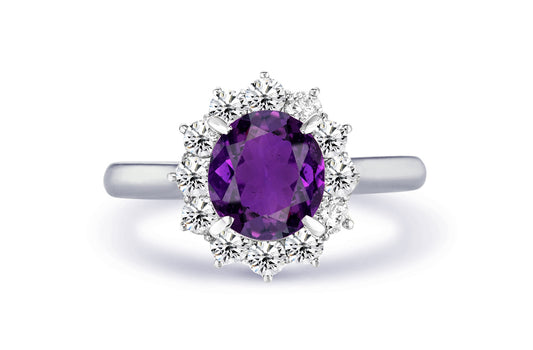 New 2026 15 custom made unique affordable purple sapphire diamond accents engagement rings