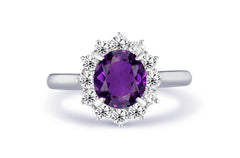New 2026 15 custom made unique affordable purple sapphire diamond accents engagement rings