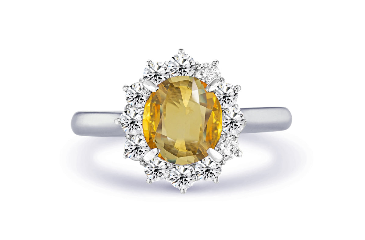 New 2026 15 custom made unique affordable yellow sapphire diamond accents engagement rings