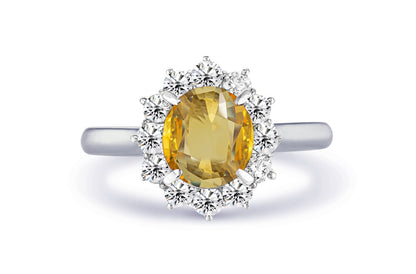 New 2026 15 custom made unique affordable yellow sapphire diamond accents engagement rings