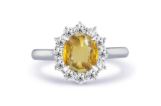 New 2026 15 custom made unique affordable yellow sapphire diamond accents engagement rings