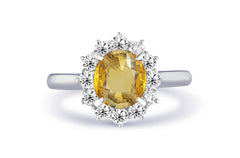 New 2026 15 custom made unique affordable yellow sapphire diamond accents engagement rings