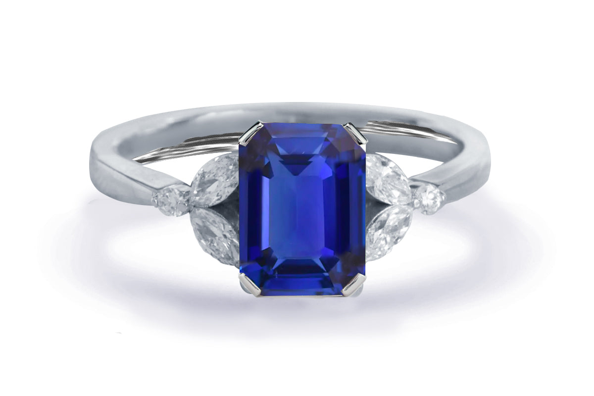 New 2026 150 custom made unique affordable blue sapphire diamond accents engagement rings